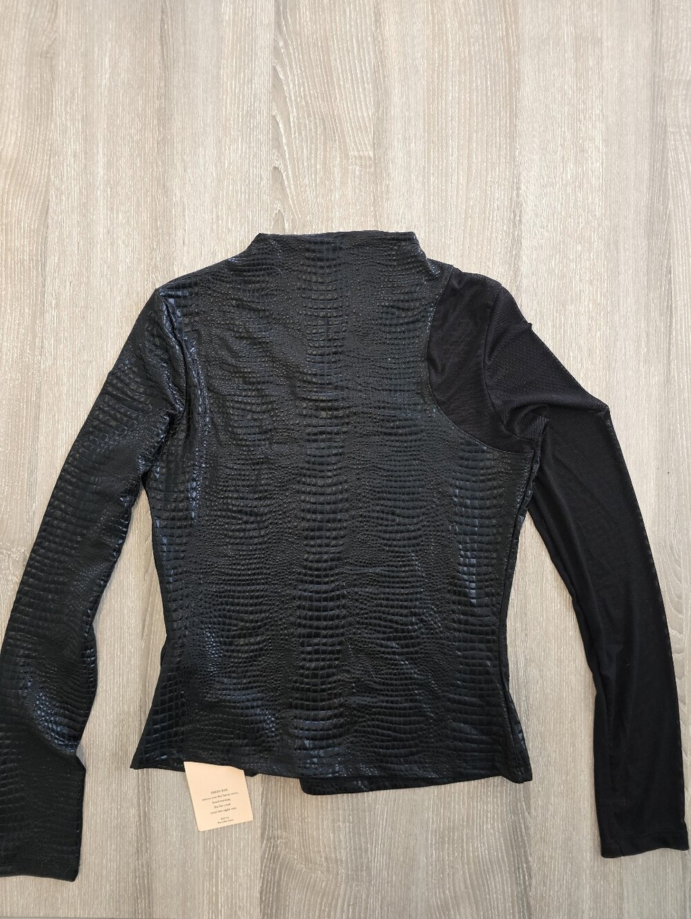 Faux-Leathee Asymmetric Top - Picture 3 of 8